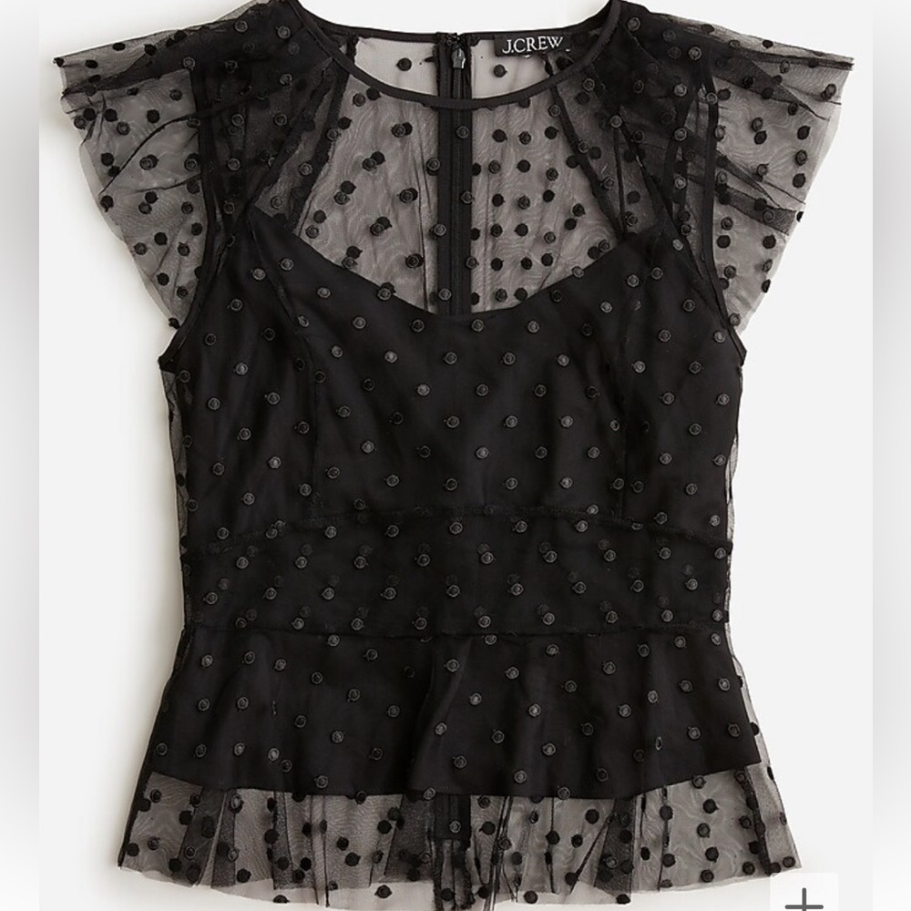 *LIKE NEW* J. Crew Cap-sleeve Peplum Top